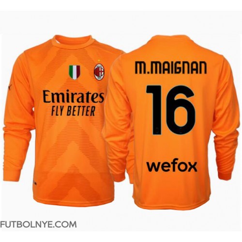 Camiseta AC Milan Mike Maignan #16 Portero Visitante Equipación 2024-25 manga larga